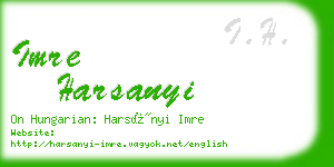 imre harsanyi business card
